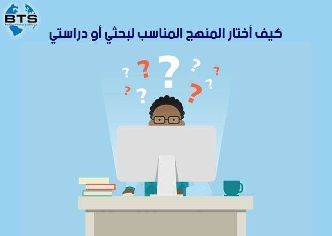 كيف أختار المنهج المناسب لبحثي أو دراستي ؟

 
